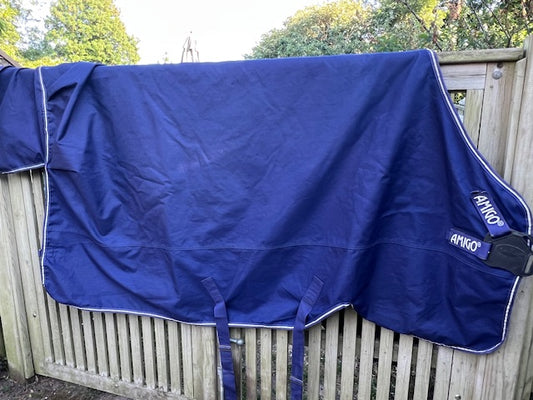 Blue Amigo Turnout Rug